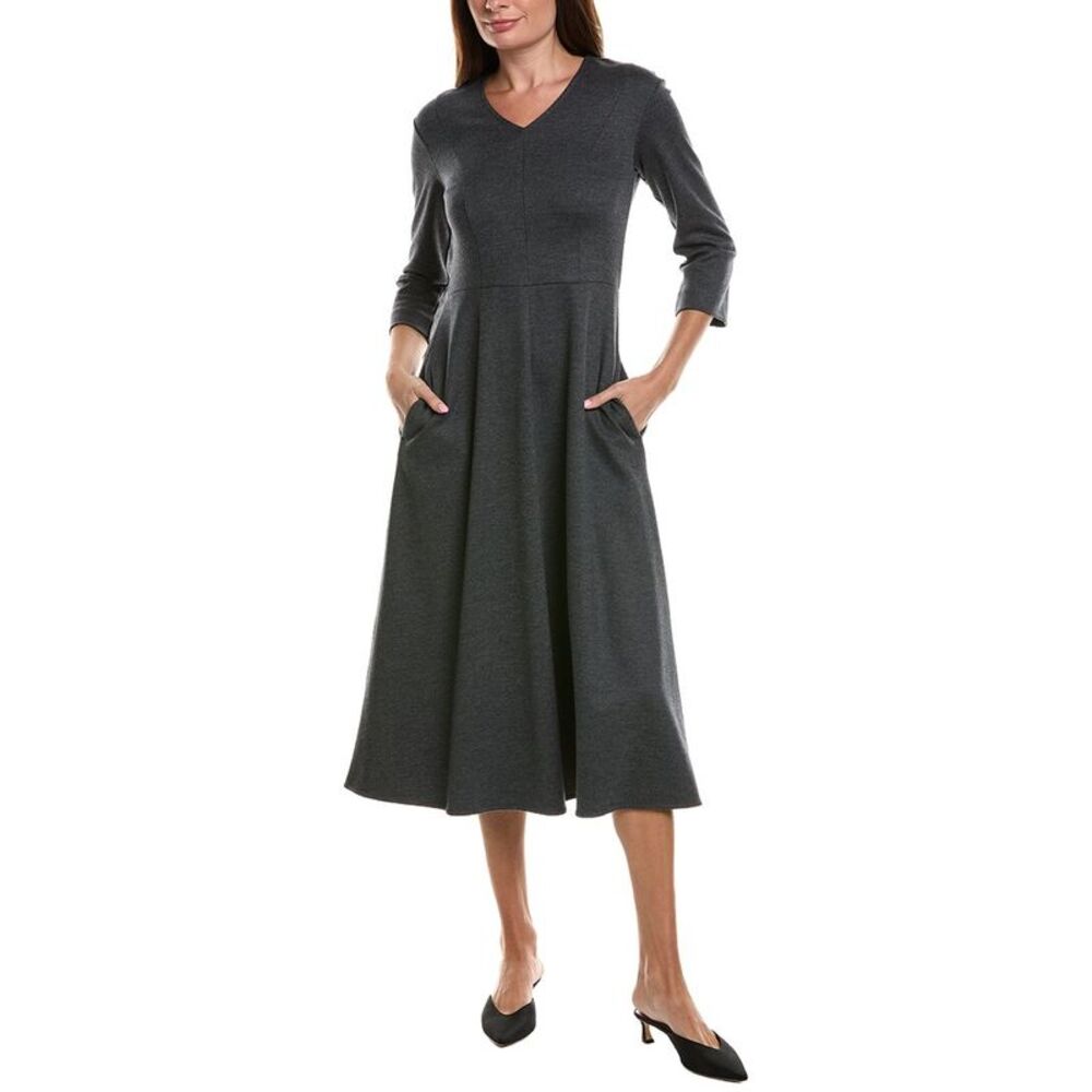 Max Mara Womens  Orione Wool-Blend Jersey Dress, Grey